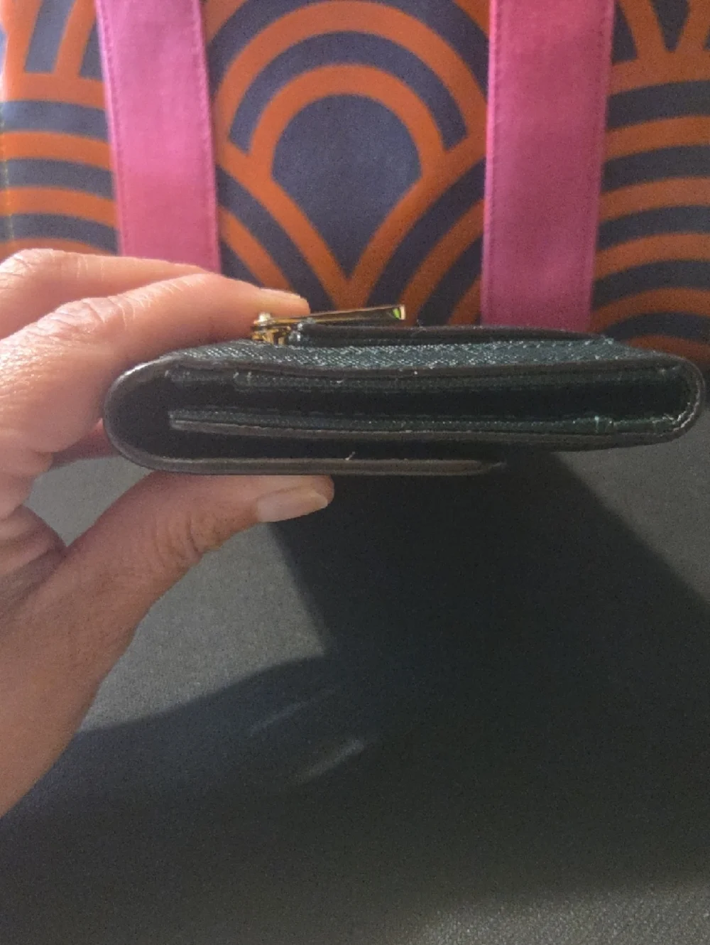 Michael Kors Forest Green Saffiano Leather Clutch Wallet with Gold Logo - Picture 8 of 12
